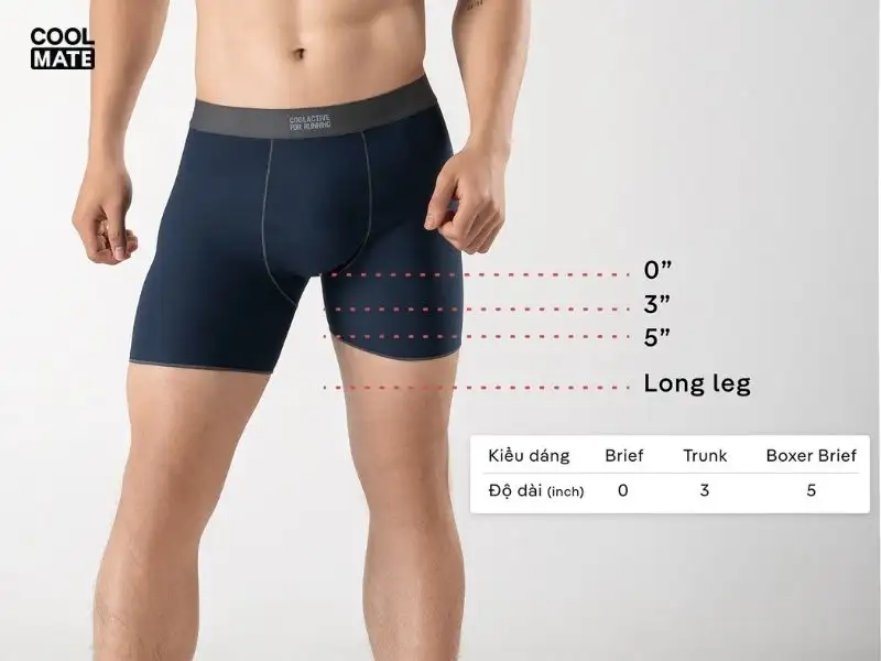 Quần lót nam chạy bộ dáng Boxer Briefs