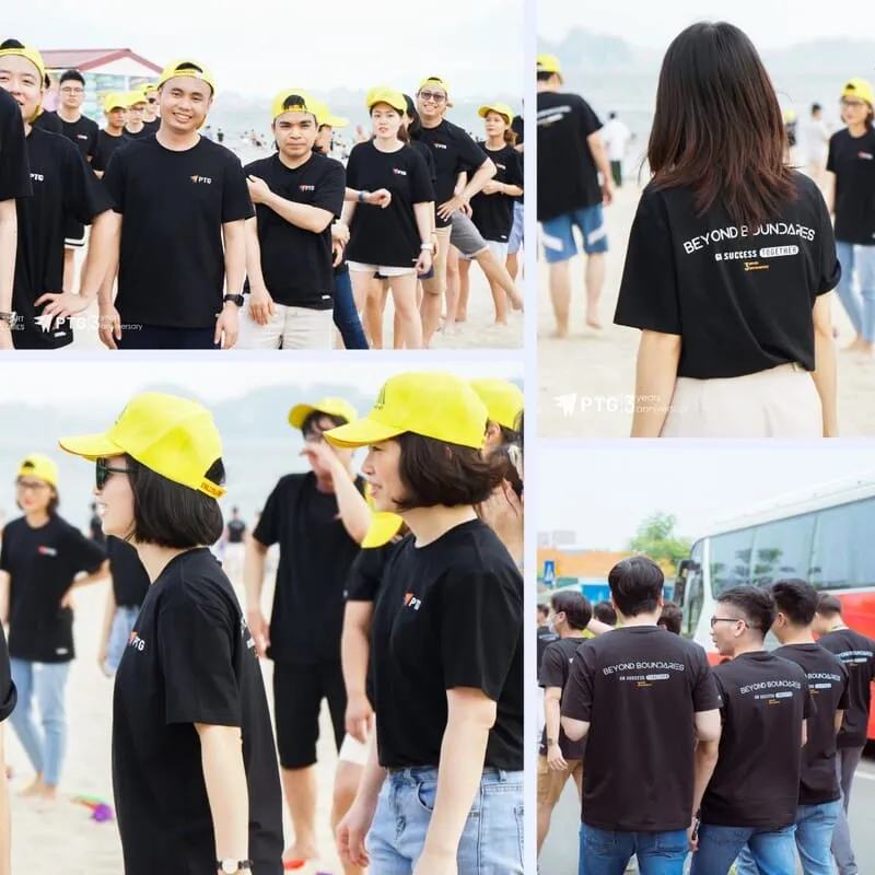 Logo áo nhóm teambuilding: thiết kế năng động, trẻ trung