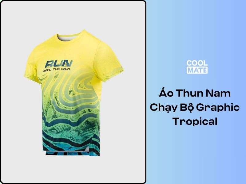 Áo Thun Nam Chạy Bộ Graphic Tropical