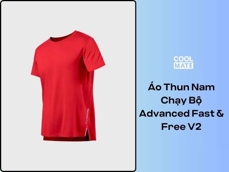 Áo Thun Nam Chạy Bộ Advanced Fast & Free V2