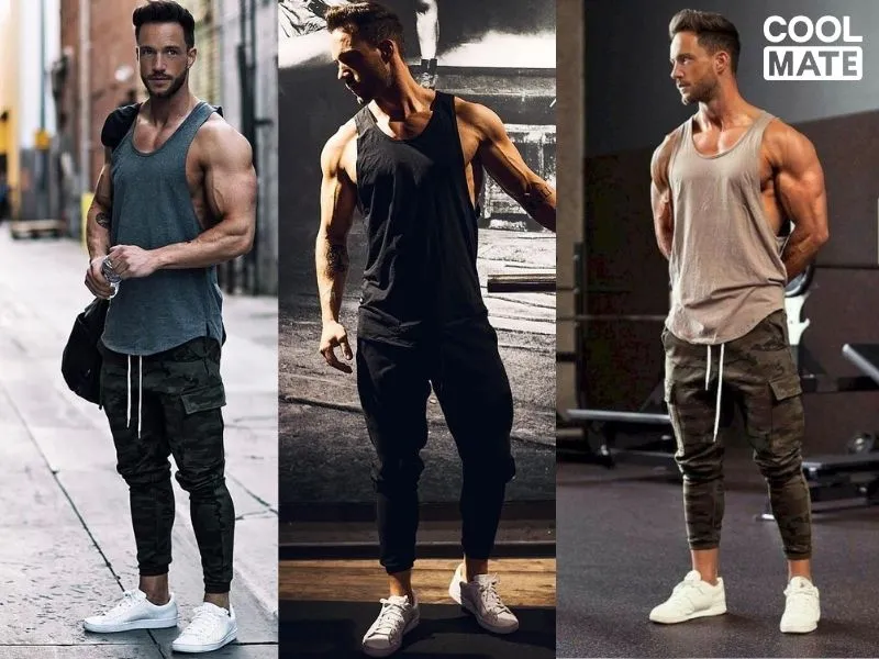    Phối quần jogger với áo tanktop cá tính và năng động