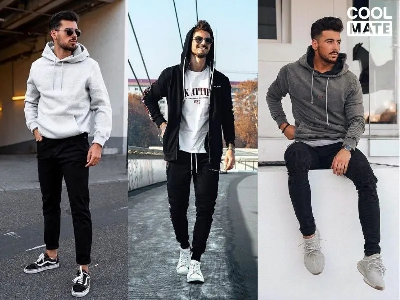    Phối quần jogger với áo hoodie năng động, cá tính 