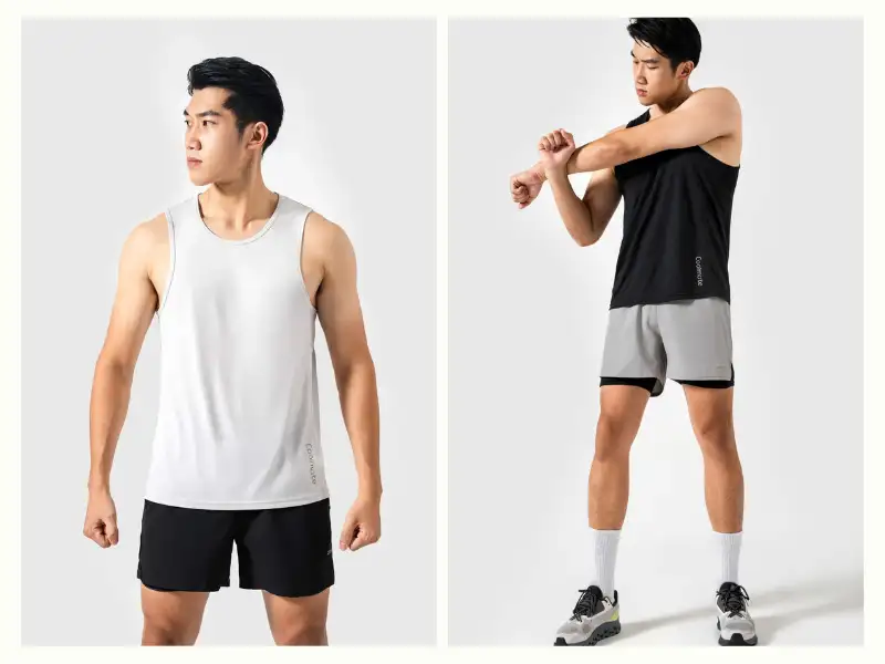 Áo ba lỗ tank top và quần short giúp ngoại hình bạn thêm năng động, thể thao