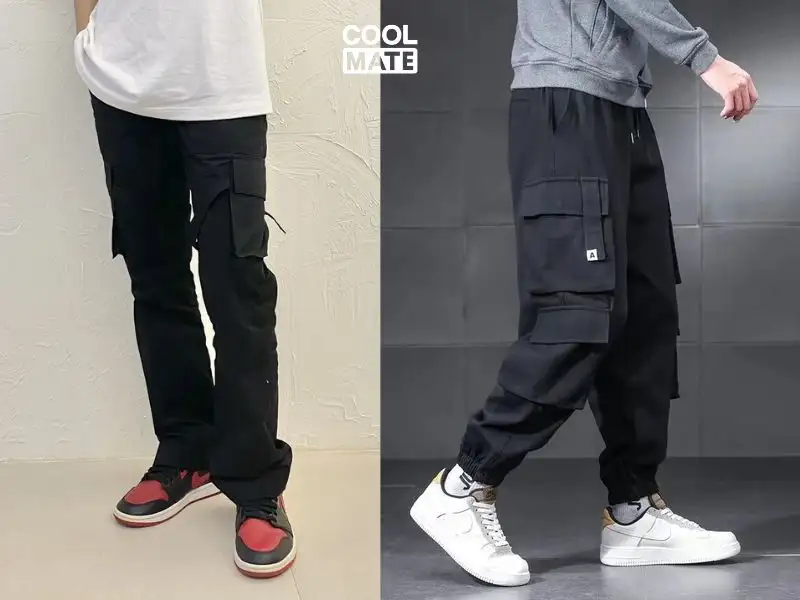 Chiếc quần túi hộp Cargo Pants Zipped dành cho nam người gầy(