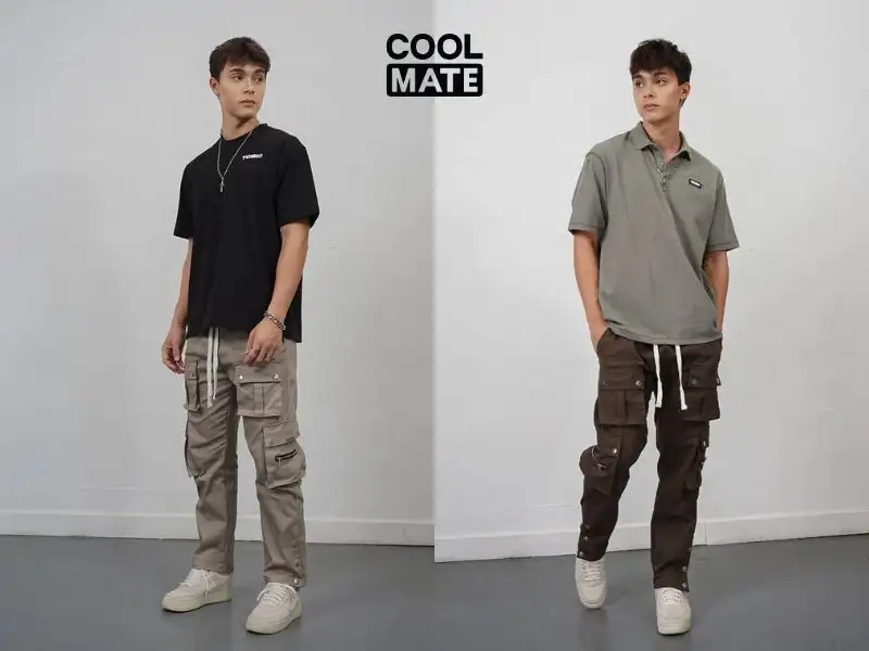 Mẫu quần ống suông vải dù dành cho những chàng trai gầy tại Tobi Streetwear(Nguồn Internet)