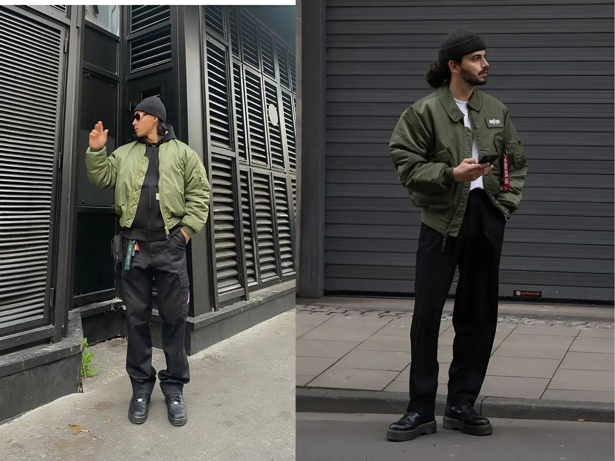 Boot cao cổ + quần jogger + bomber jacket