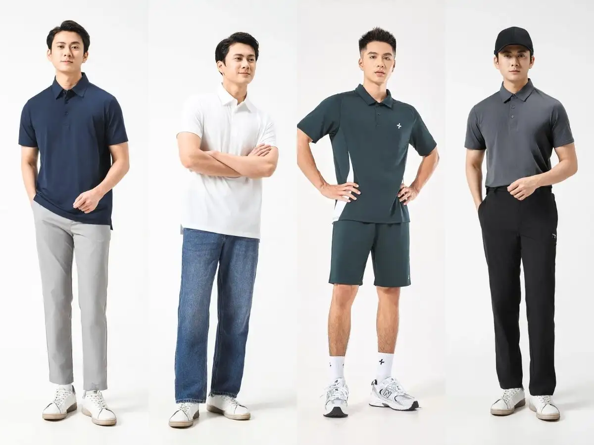 Phối áo Polo nam cùng nhiều kiểu quần basic