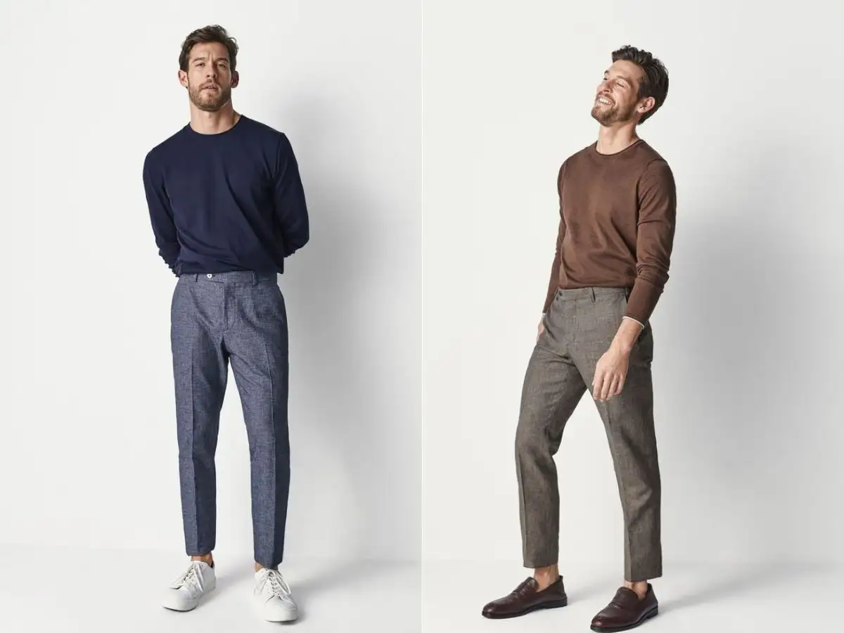 Outfit phối với quần tây 