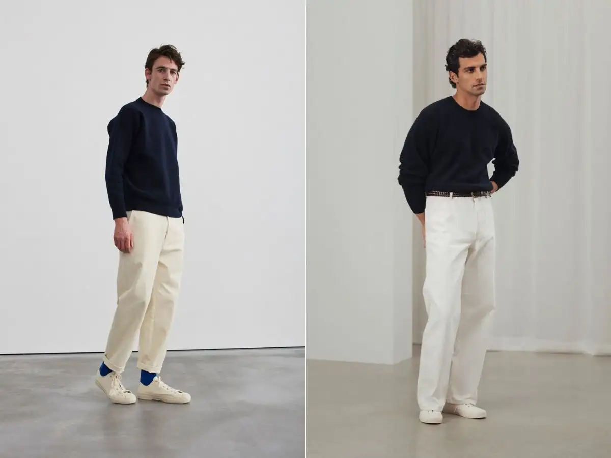 Phối cùng quần kaki hoặc chinos