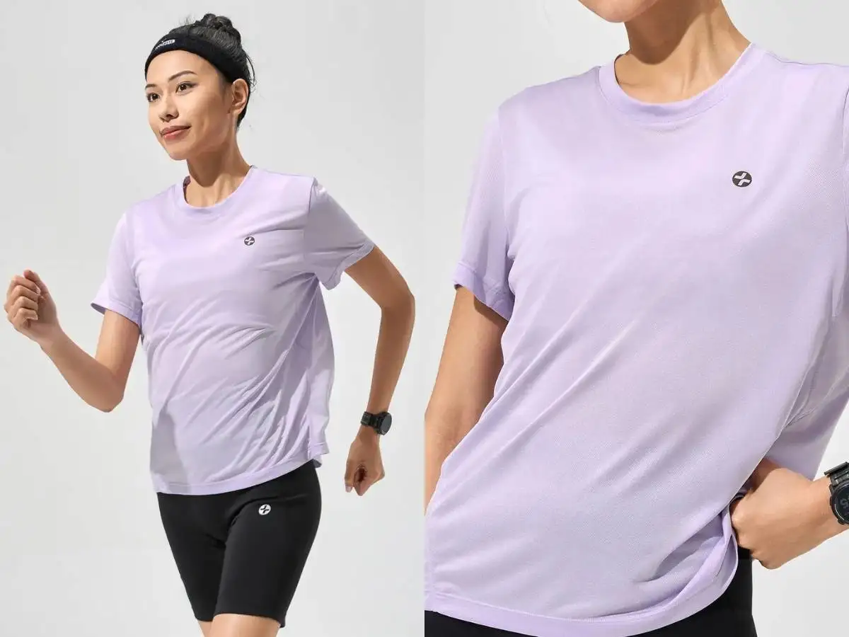 Áo thun chạy bộ nữ với thiết kế nhẹ, thoáng, phù hợp chạy bộ hàng ngày