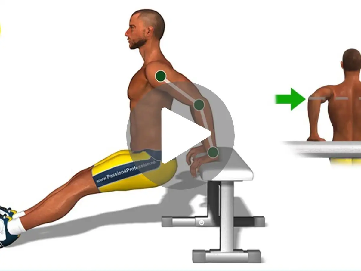 Hướng dẫn các động tác Tricep Dip