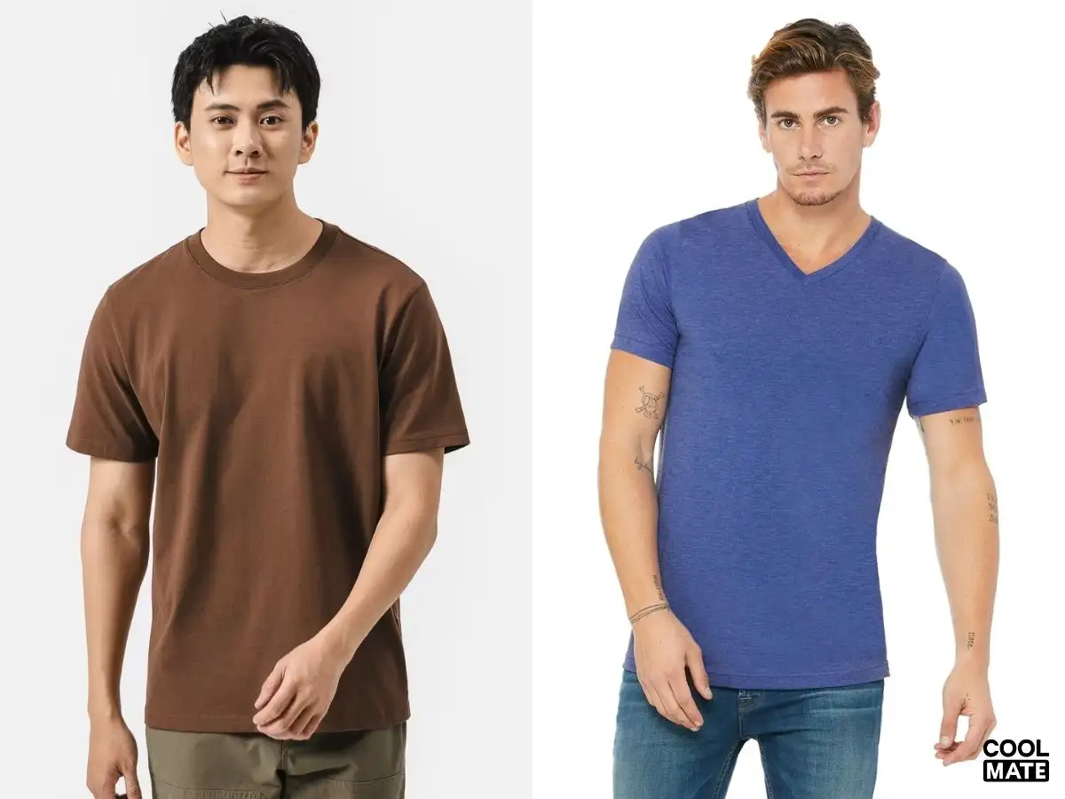 Các kiểu cổ áo thun và phom dáng phổ biến