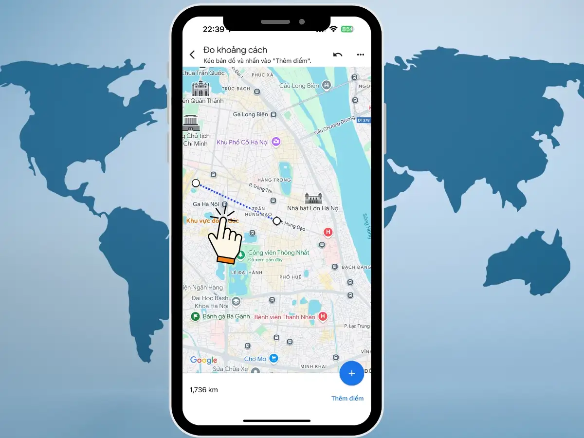 Chọn tính năng "Đo khoảng cách" trên Google Maps
