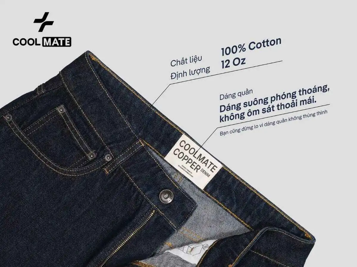 Chất liệu siêu thông thoáng của quần jean Coolmate