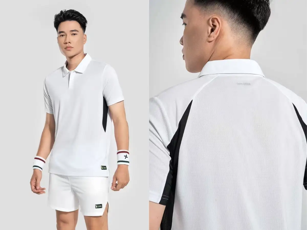 Phần thân trên nên chọn Áo thun thể thao, Áo polo, ...