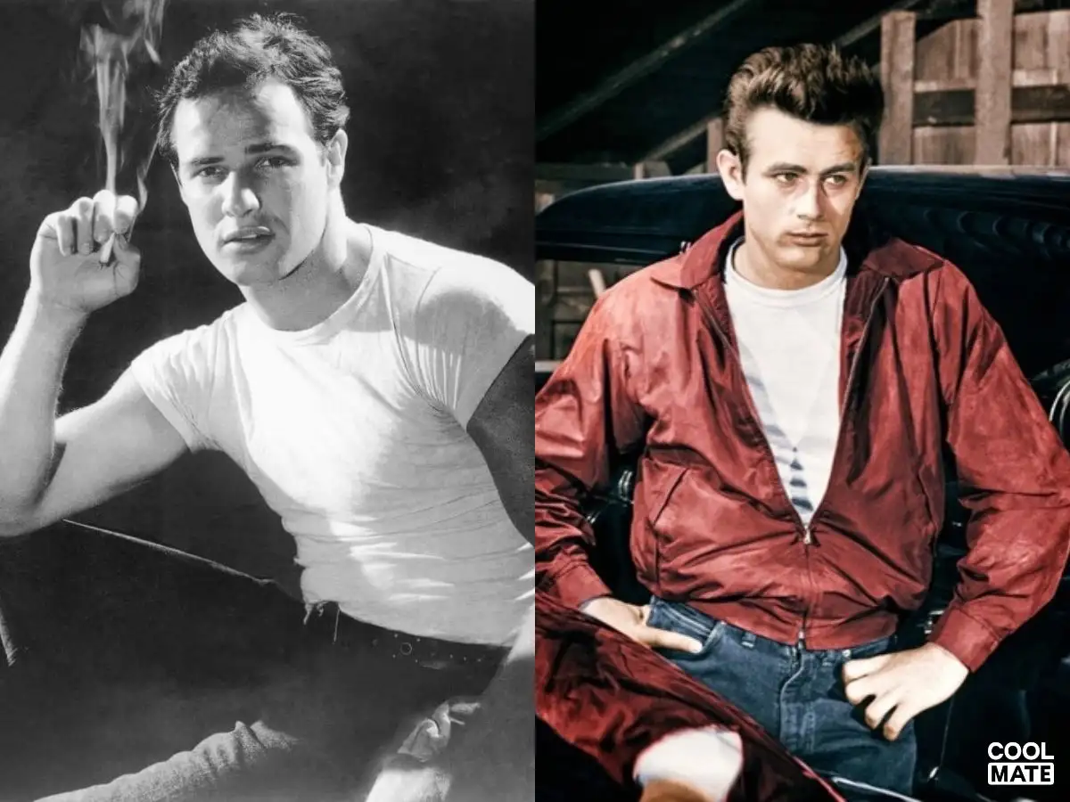 Marlon Brando và James Dean đã biến áo thun trở thành biểu tượng văn hóa