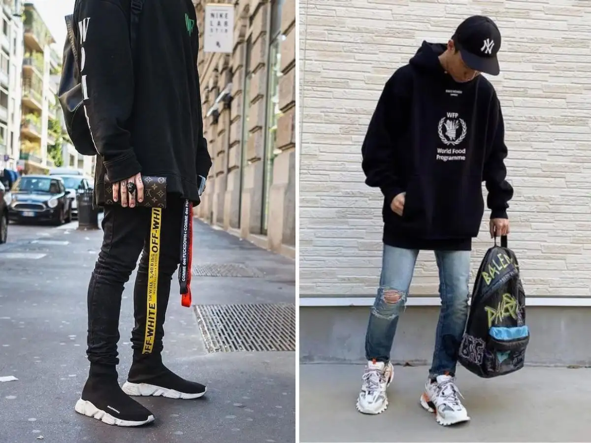 Phối cùng quần jeans hoặc jogger giúp hoodie Balenciaga phát huy tối đa tính ứng dụng