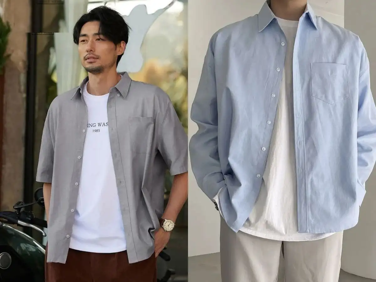 Áo khoác ngoài mỏng (Sơ mi, Denim mỏng, Gió) + Outfit cơ bản