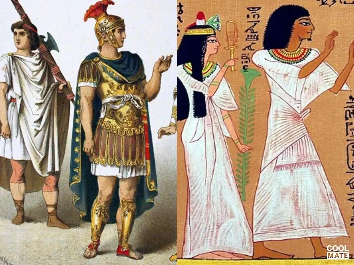 Tunic La Mã và Kalasiris Ai Cập cổ đại – Nguồn gốc sơ khai của áo sơ mi