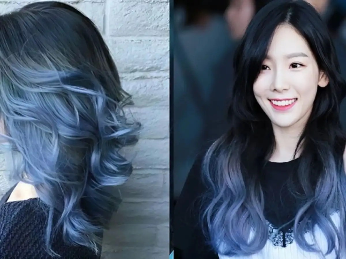 Ombre Xanh Dương Đen Khói