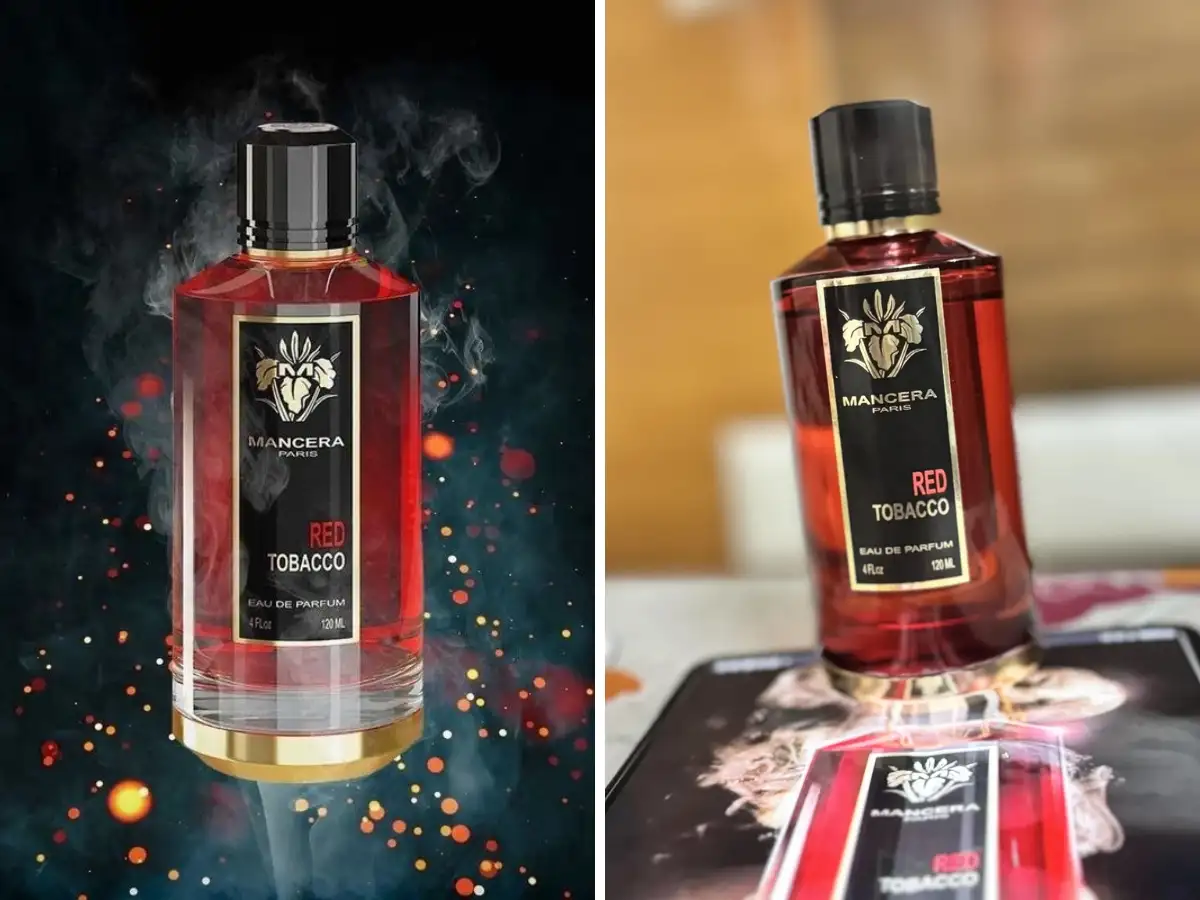 Chai nước hoa Mancera Red Tobacco với màu đỏ nổi bật