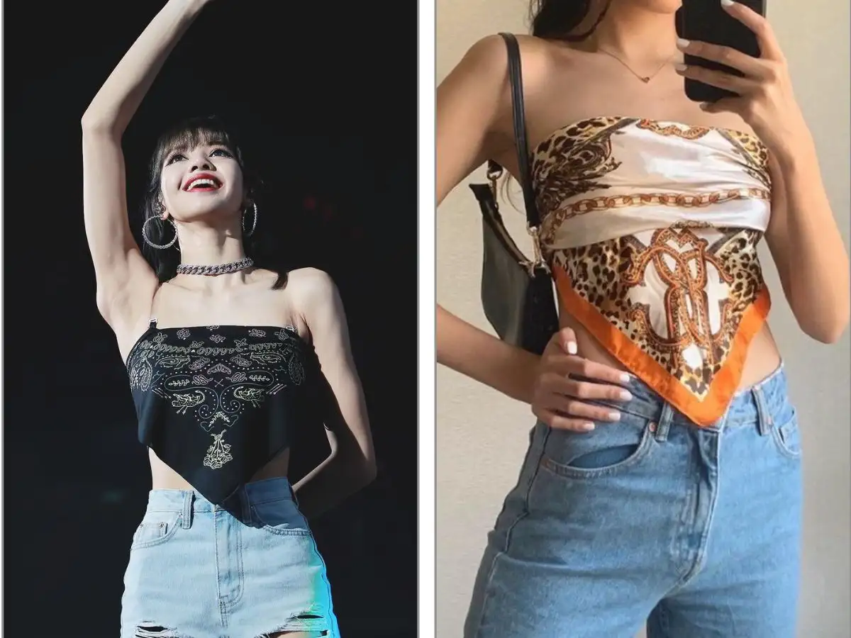 Bandana phối cùng quần jean cho phong cách năng động