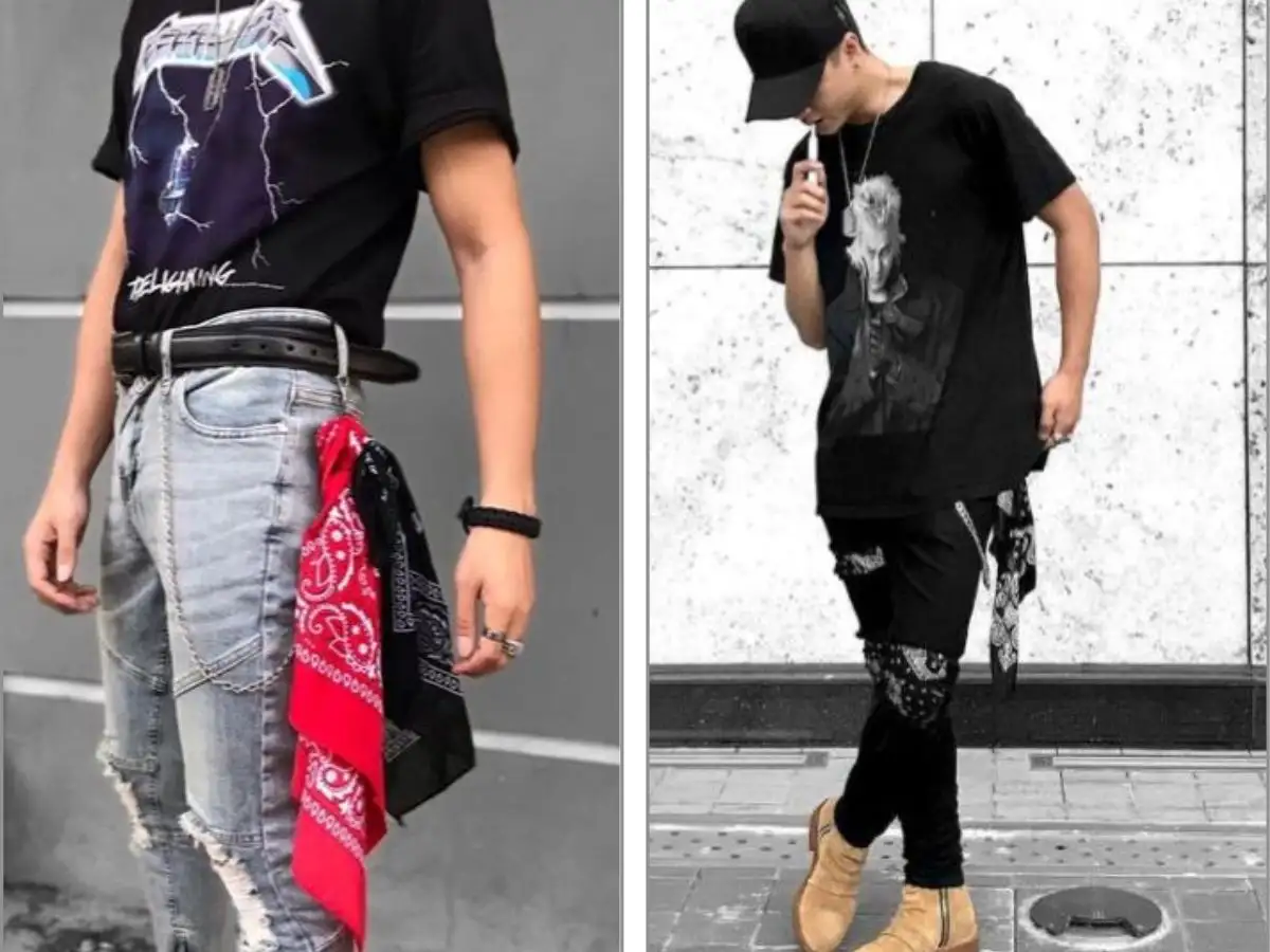 Tạo điểm nhấn ở thắt lưng với khăn Bandana