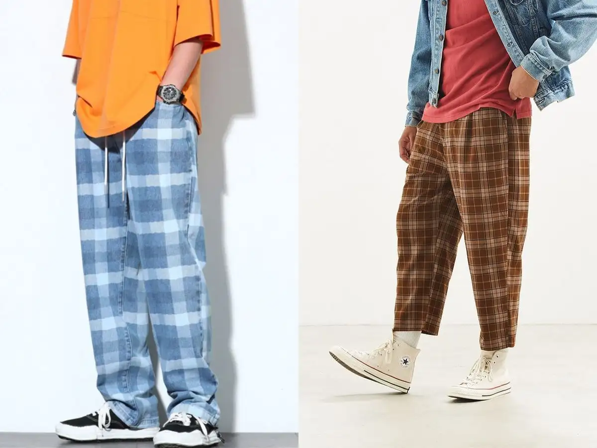 Lựa chọn các item có họa tiết cân bằng để phối đồ cùng quần caro
