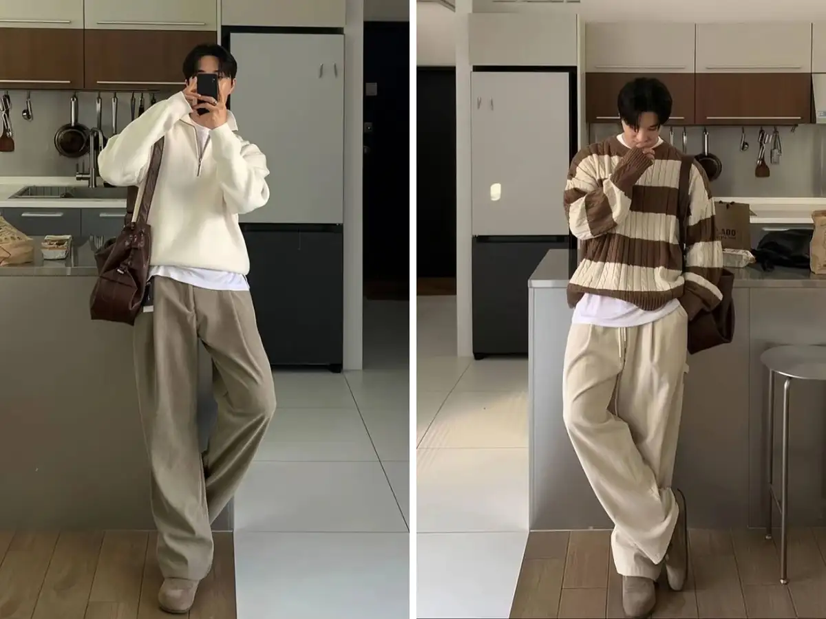  Các mẫu quần jean baggy và quần nỉ/jogger dáng rộng