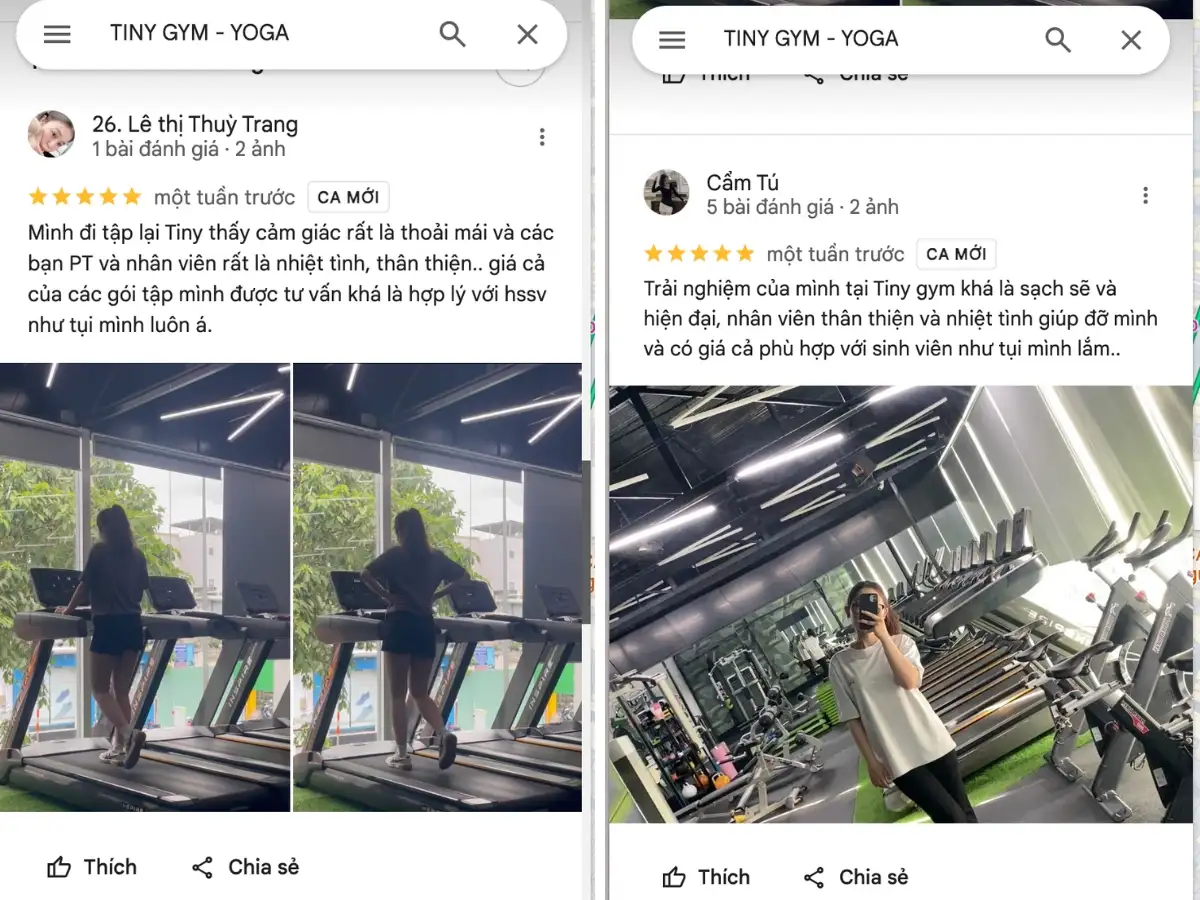 Phòng tập gym tại Gò Vấp Tiny Gym - Yoga đánh giá thực tế