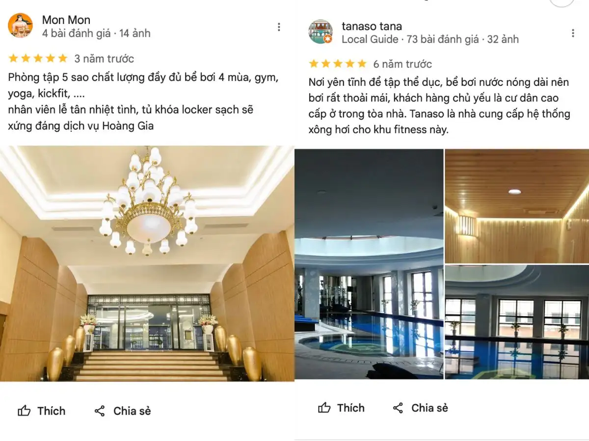 Đánh giá của khách hàng về phòng tập gym Jade Fitness