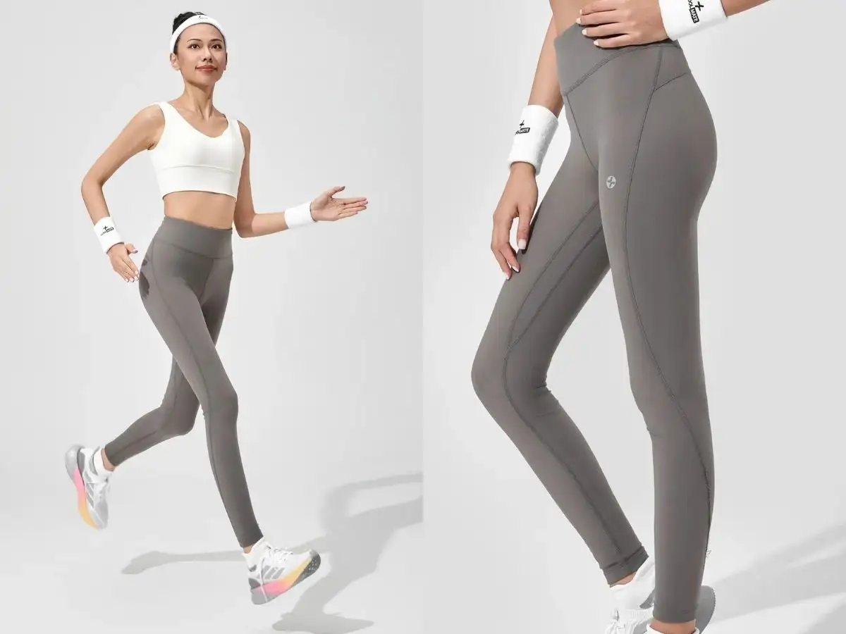 Quần legging dài co giãn, cạp cao, tích hợp túi tiện lợi khi vận động