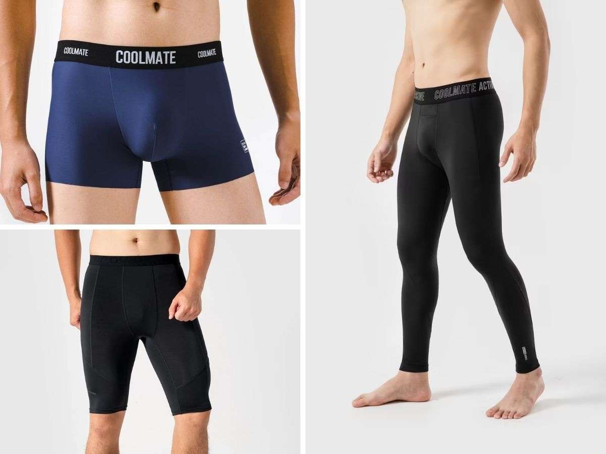Quần lót trunk màu đen Coolmate