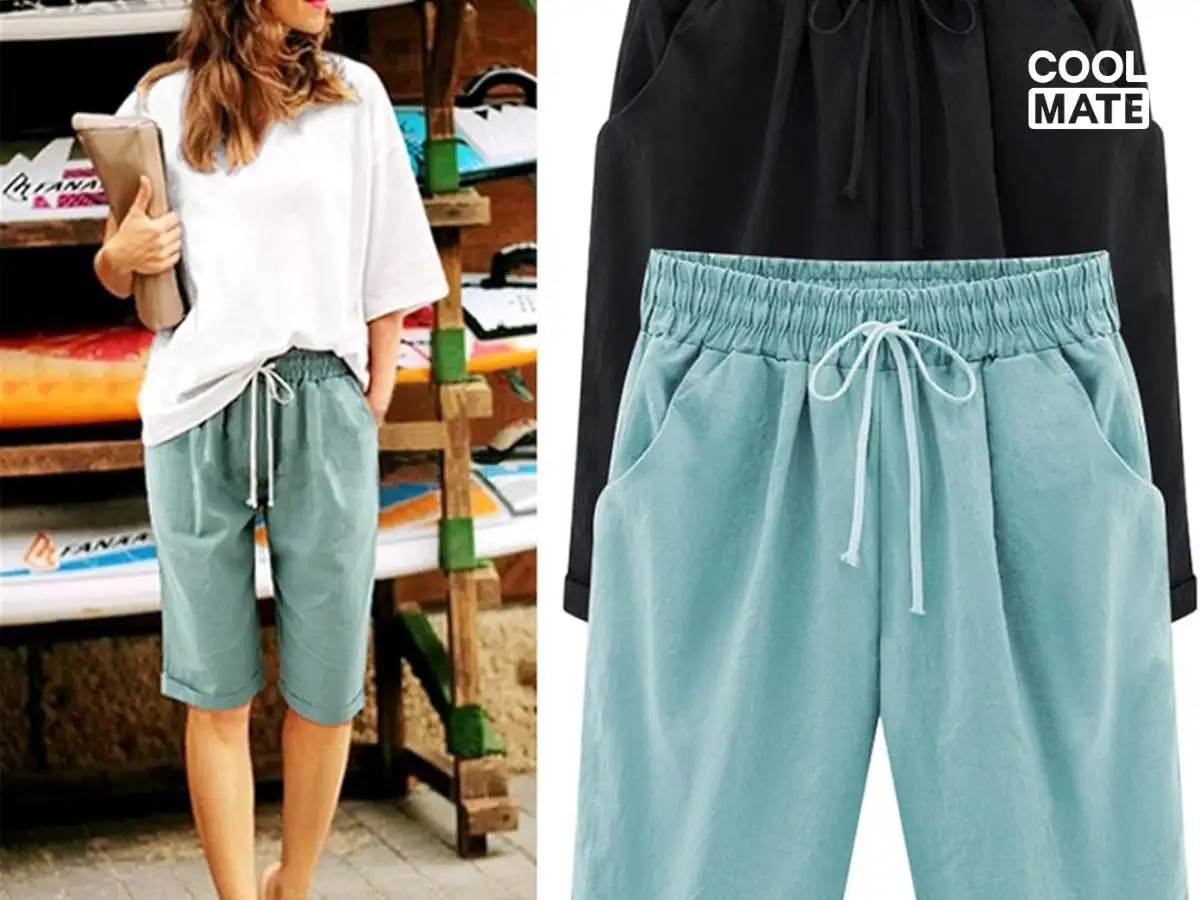 Quần short ống rộng, thoải mái nhưng dễ vướng khi tập nặng