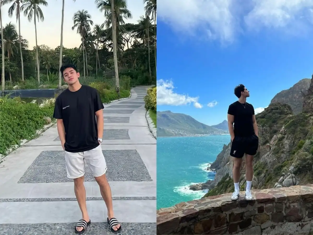 Áo thun trơn màu cơ bản kết hợp quần short dù hoặc kaki