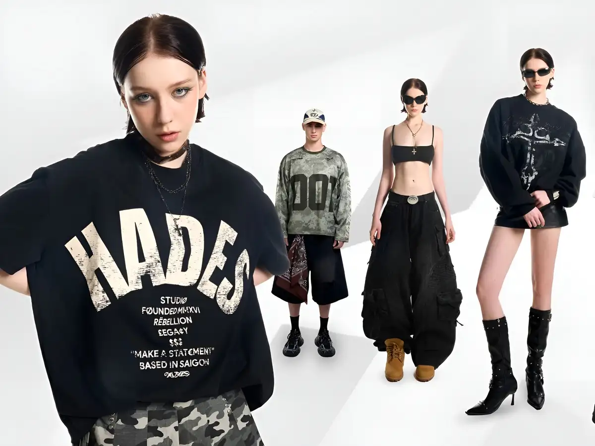 Hades nổi bật với phong cách streetwear bí ẩn, pha chút nghệ thuật u tối