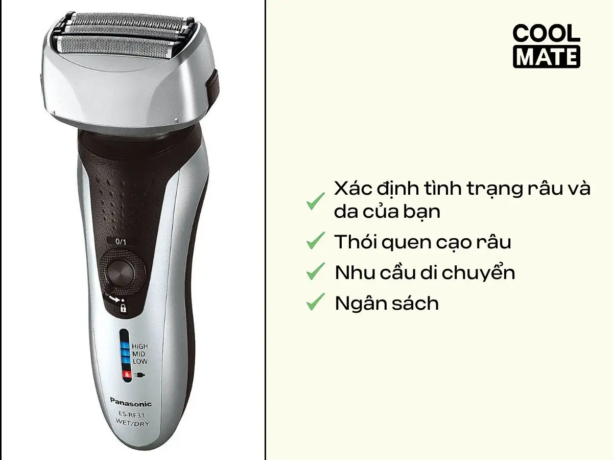 Những lưu ý để chọn máy cạo râu phù hợp