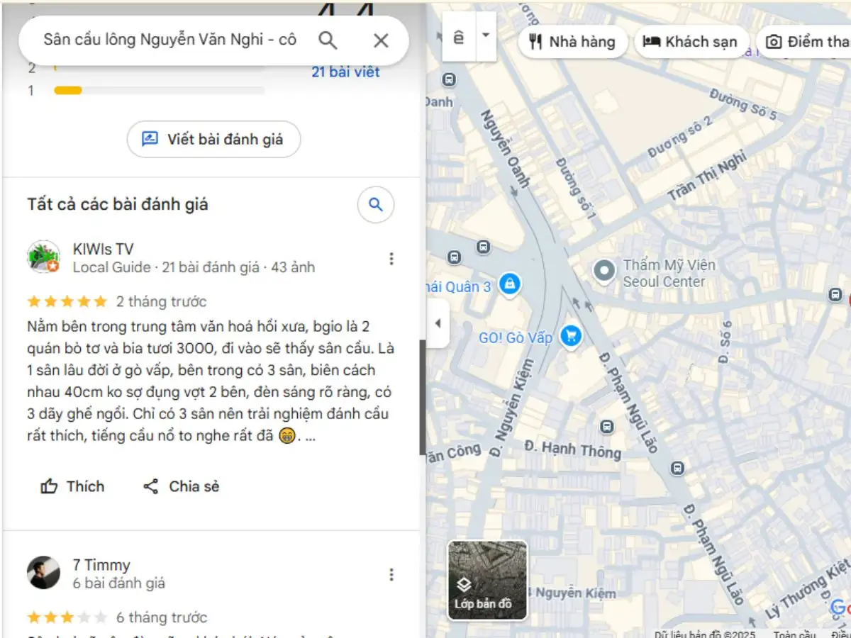 Đánh giá sân Nguyễn Văn Nghi