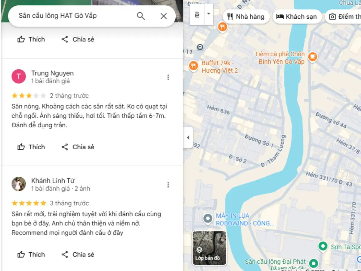 Đánh giá sân HAT