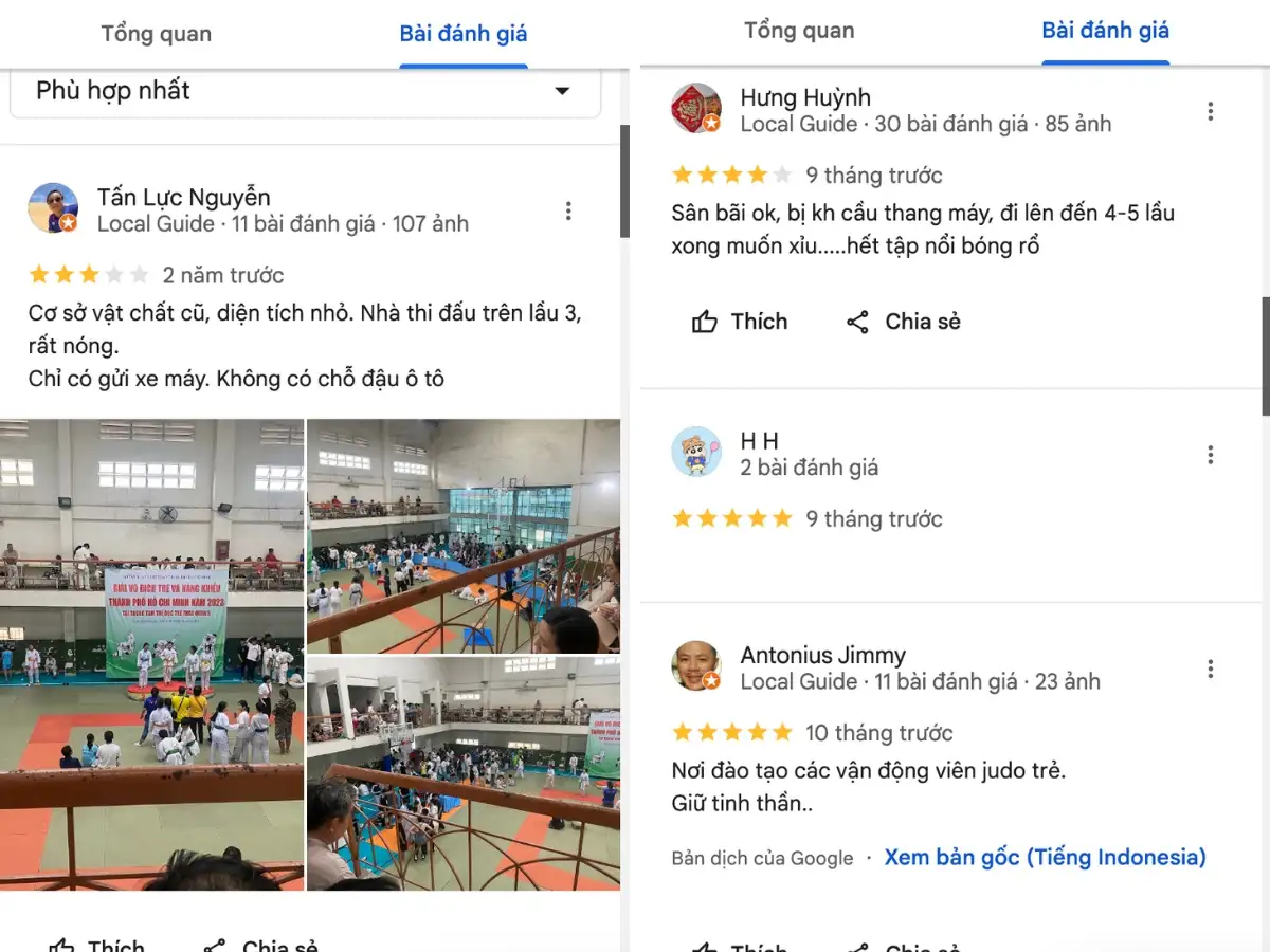 Đánh giá thực tế từ người chơi tại sân cầu lông Tinh Võ