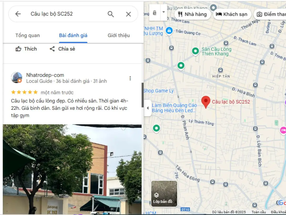 Đánh giá sân SC252