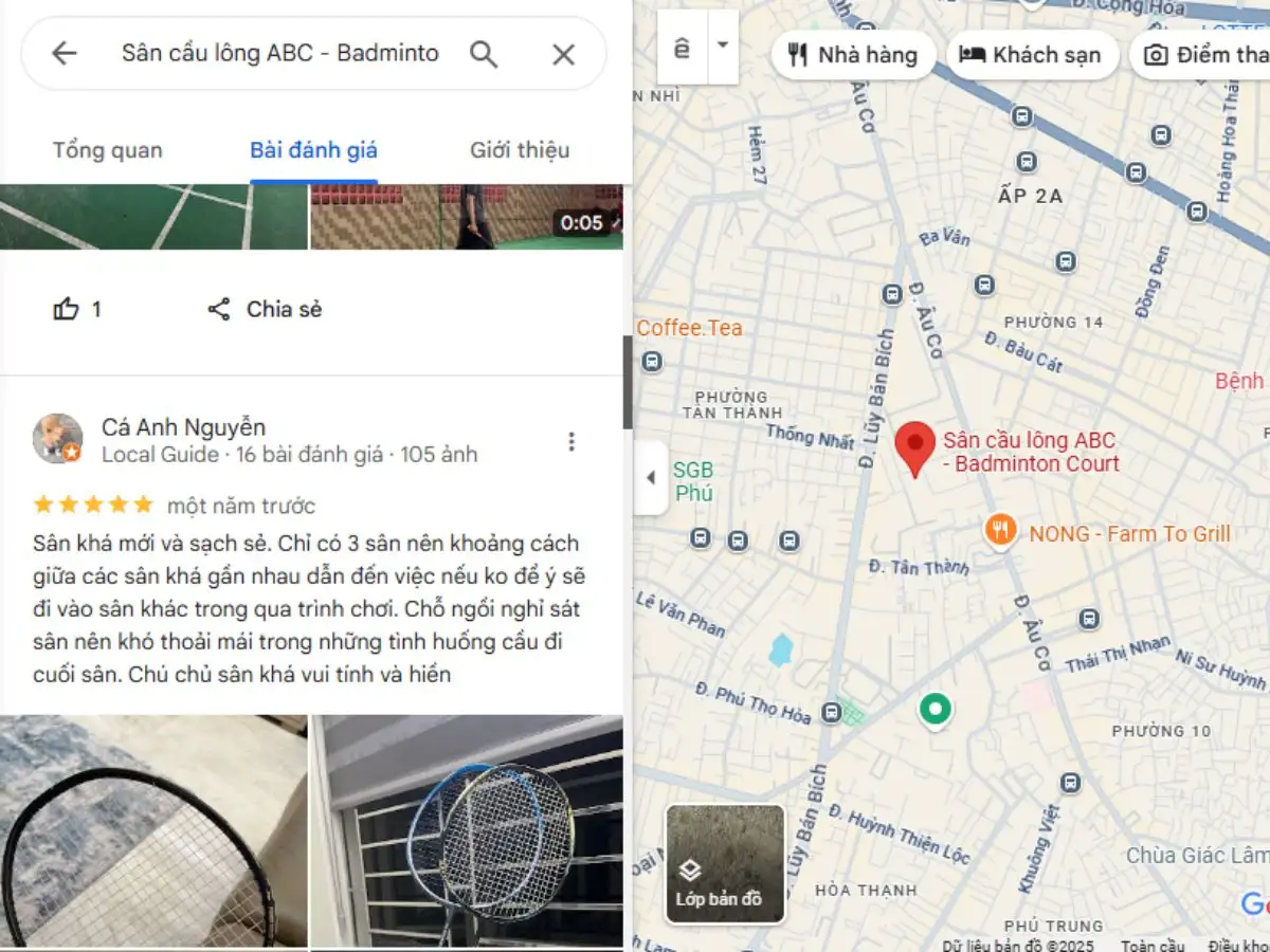 Đánh giá sân cầu lông ABC