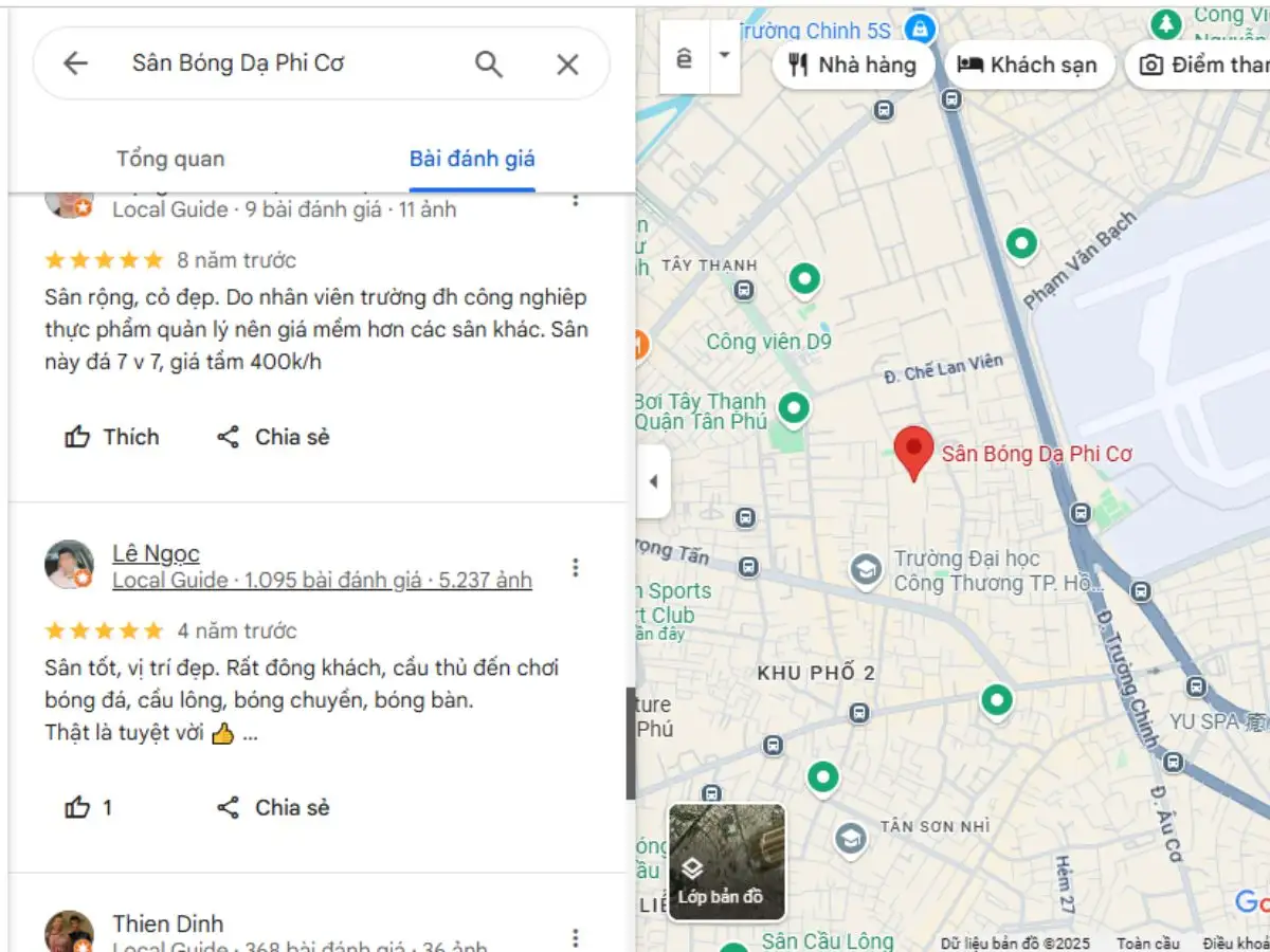 Đánh giá về sân cầu lông Dạ Phi Cơ
