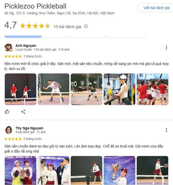 Tổng hợp đánh giá về Sân Picklezoo Pickleball