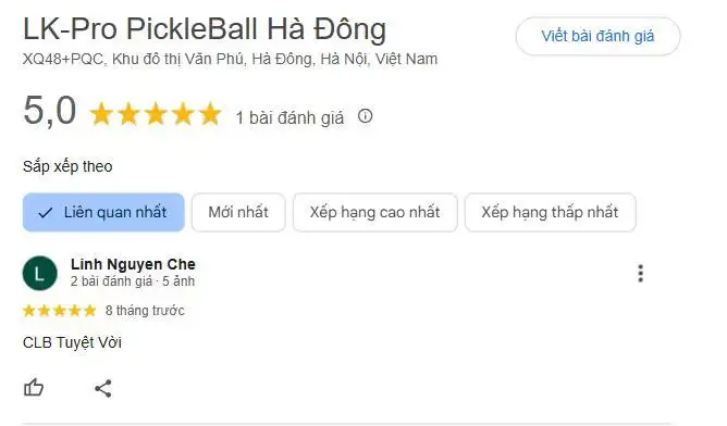 Sân Pickleball LK-Pro nhận nhiều phản hồi tích cực từ người chơi