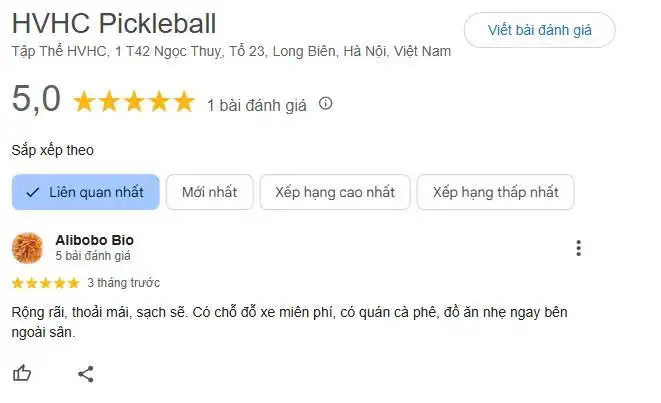 Tổng hợp đánh giá về sân pickleball HVHC