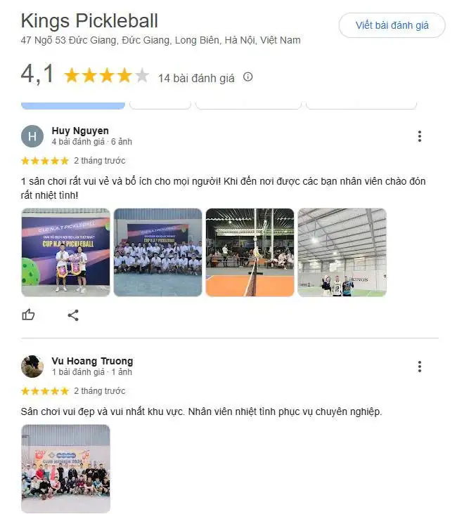 Những review về Sân Pickleball Kings 