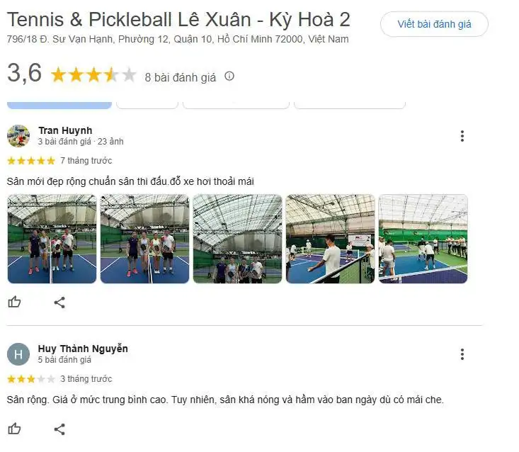 Tổng hợp review về sân pickleball Kỳ Hòa 2 Quận 10