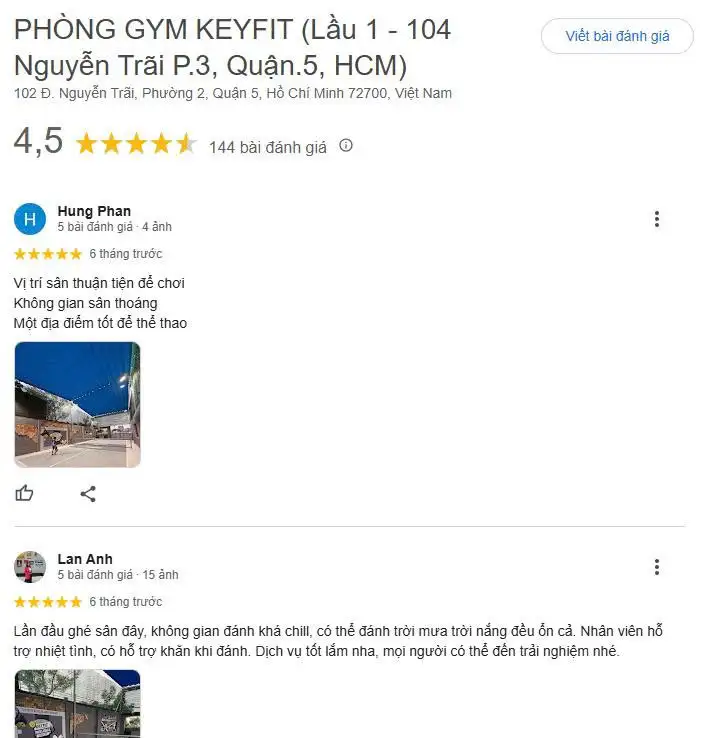 Tổng hợp review về sân Sân Keyfit Pickleball