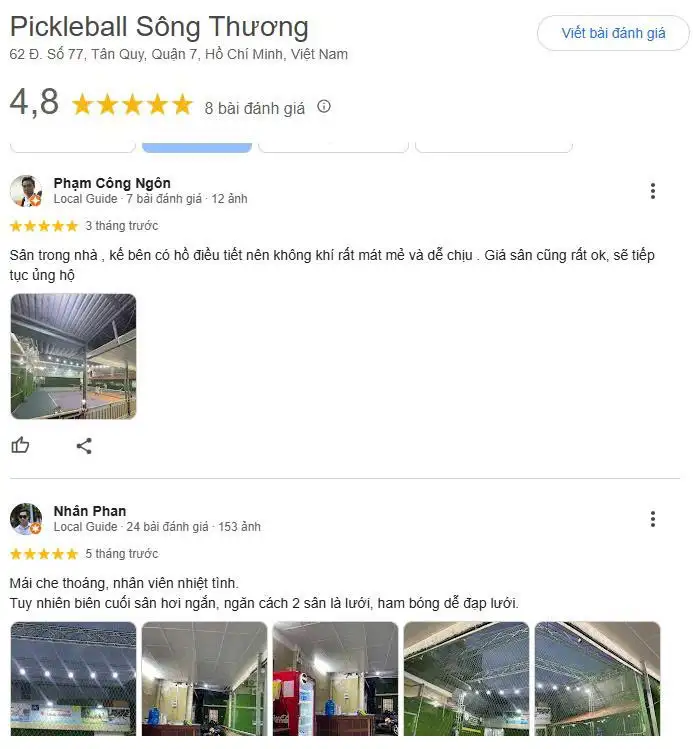 Tổng hợp review về sân Sông Thương